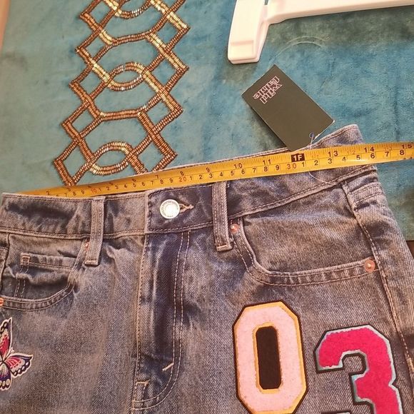 Wild Fable Womens Jeans Mini Skirt Butterfly, 03, "Out of this world", NWT Sz.0 - Picture 14 of 14